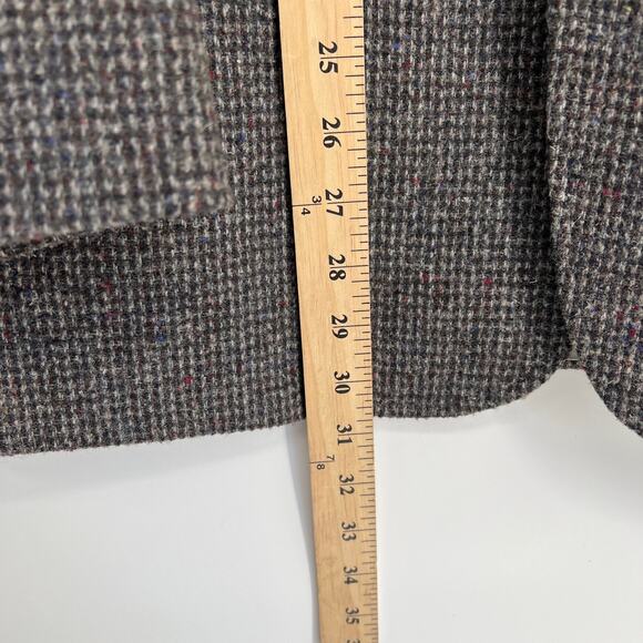 Vtg Haggar Blazer Sz 42 Tweed Wool Gray USA Ivy League Preppy Grandpa Old Money - Picture 6 of 12